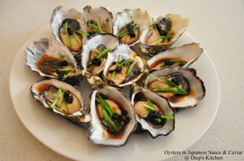 Oysters in Japanese sauce